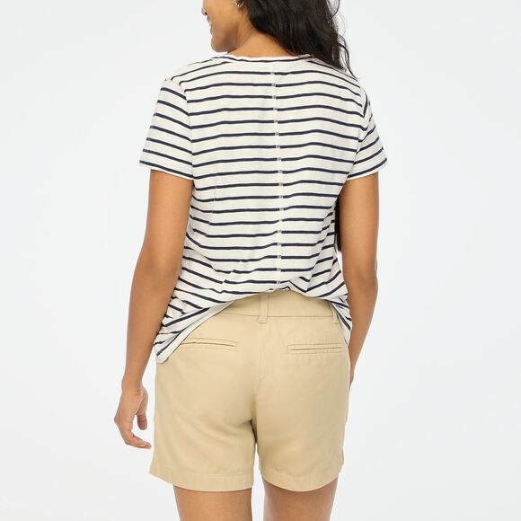 NWT J. Crew Women's 3 1/2" Classic Chino Shorts Flat Front Light Khaki Tan SZ 2 - Picture 10 of 10